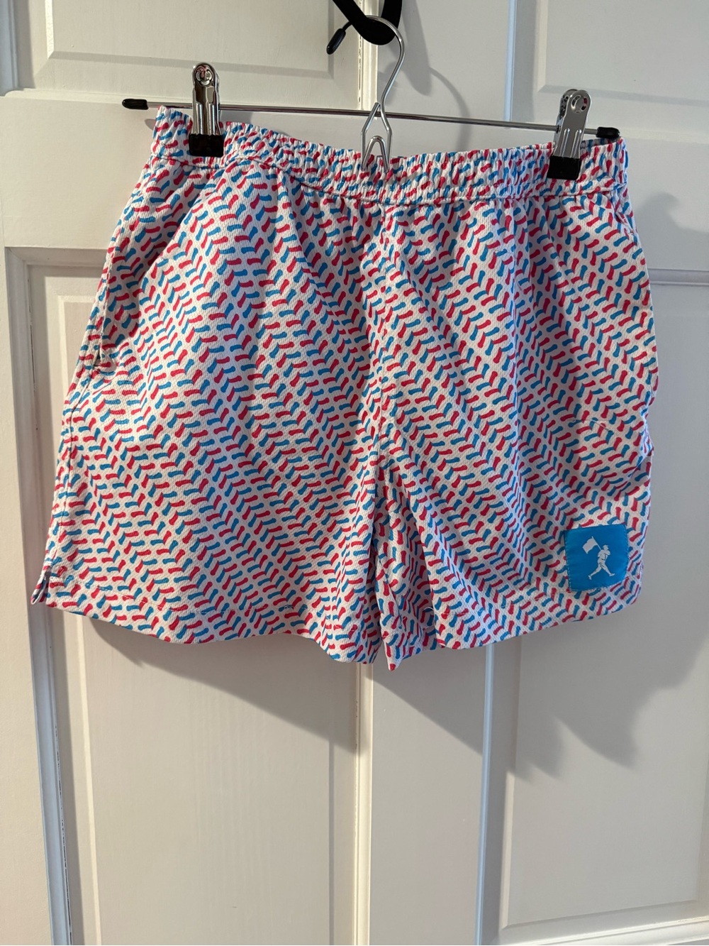 Baseballism Great Day Diamond Air Mesh Shorts White/Red/Blue – Youth XL